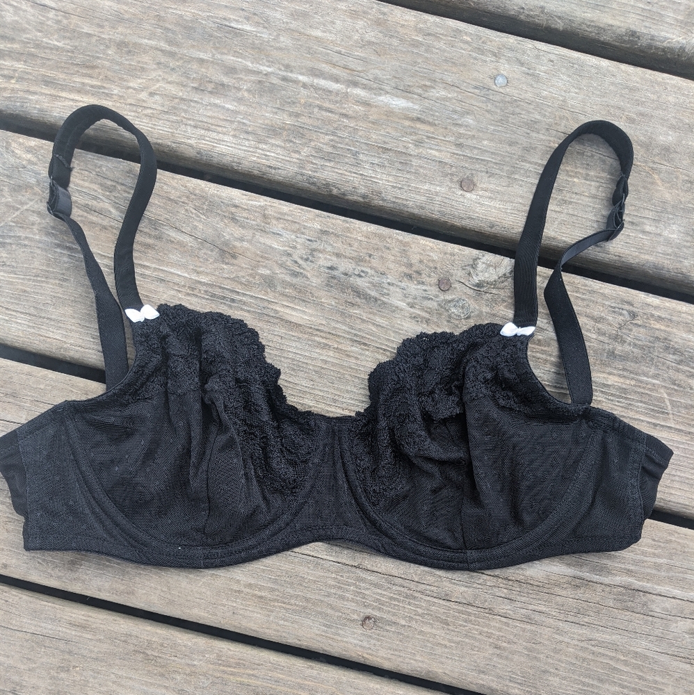 Adore Me Black Lace Bra 38D